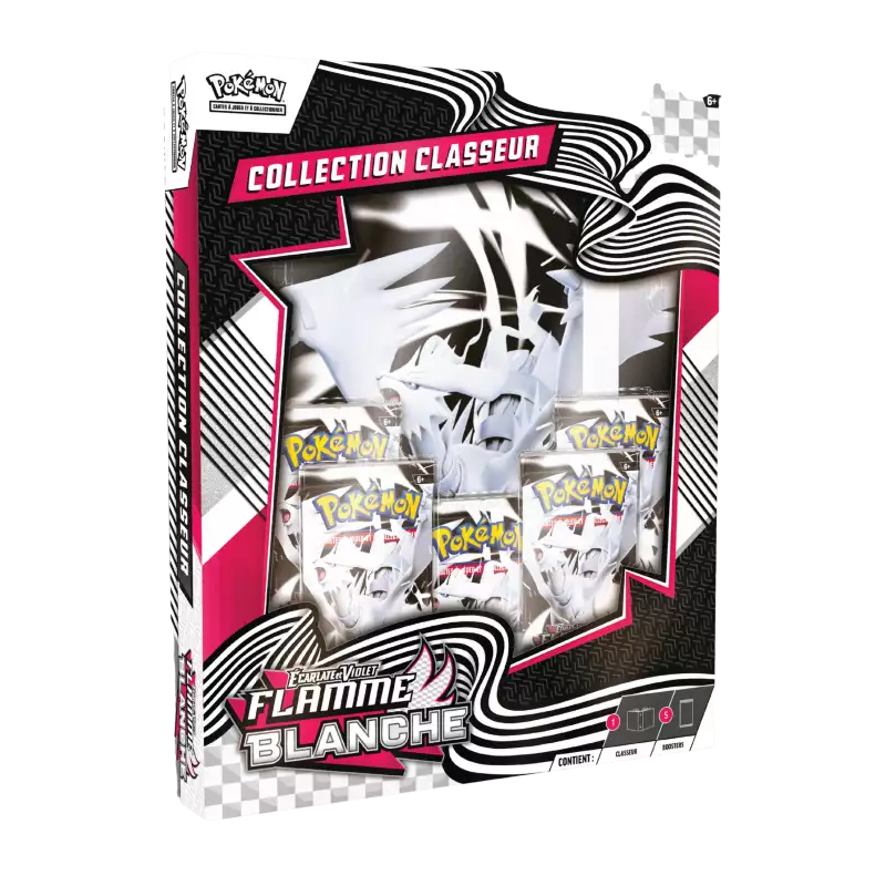 Pokémon - Écarlate et Violet – Coffret classeur Flamme blanche EV10.5 (5 boosters)
