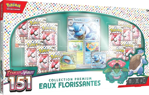 Pokémon - Écarlate et Violet – Coffret Premium Eaux Florissantes 151 EV3.5 (12 boosters)